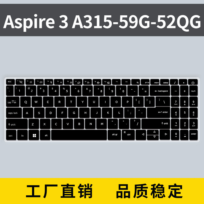 For Acer Aspire3 A315-59G-52QG Pen Protection Film Notebook Keyboard Film Dust-proof Film Pad