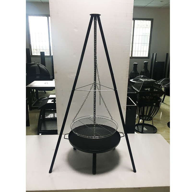 Estufa de Leña de 24 Pulgadas con Cadena para Colgar, para Acampar al Aire Libre, Jardín, Calefactor de Leña y Carbón, Parrilla para Barbacoa al Aire Libre, Venta al Por Mayor del Fabricante