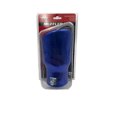 Automobile exhaust pipe tail throat decoration modified aluminum exhaust pipe rear section tail section universal tail throat exhaust pipe 12cm (Other Car Modifications) - blue-carton-packaging