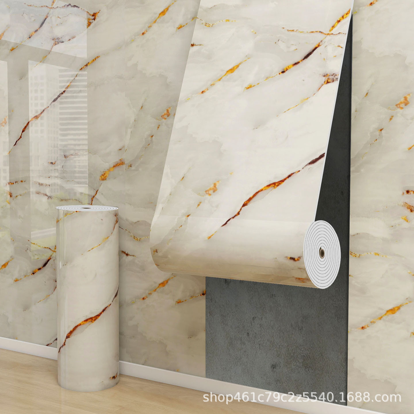 Comercio exterior mayorista espeso hogar autoadhesivo papel de pared mármol XPE bobina pegado pared sala de estar dormitorio pared de fondo