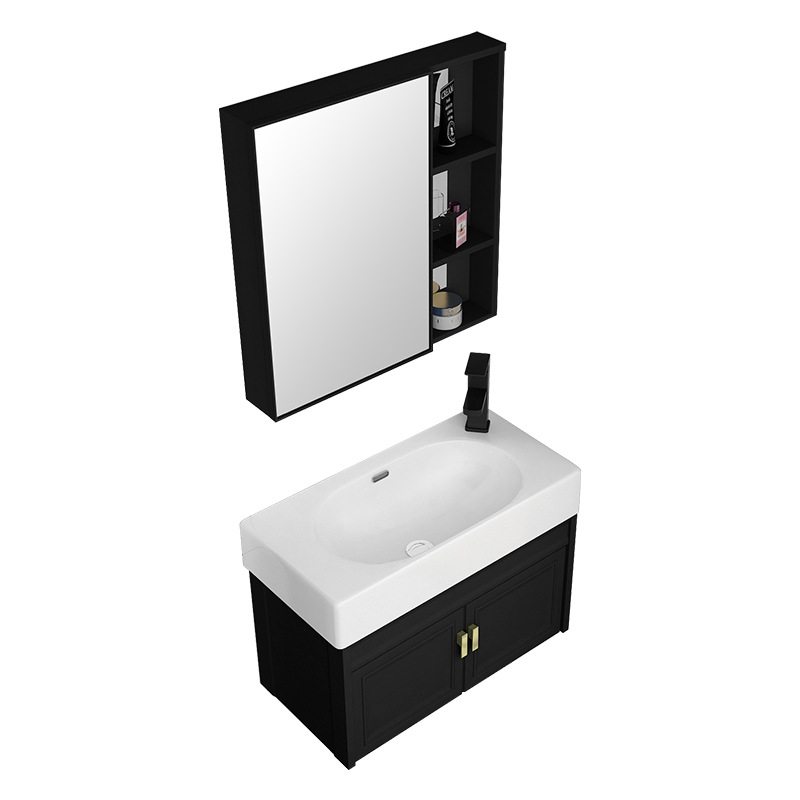 Pequeño apartamento baño gabinete esquina mini lavabo más estrecho lavabo combinación ancho 30cm