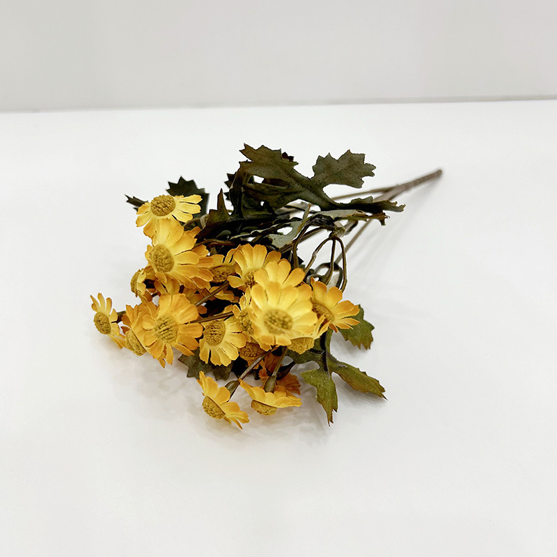 秋のデイジーシミュレーションブーケ造花シルクフラワーカモミール寝室のテーブル造花装飾装飾品造花|undefined