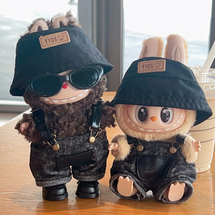 Labubu Baby Clothes First, Second, and Third Generation Labubu Clothes Open Cap Overalls Vinyl Doll Wear Accessories Can Be Worn