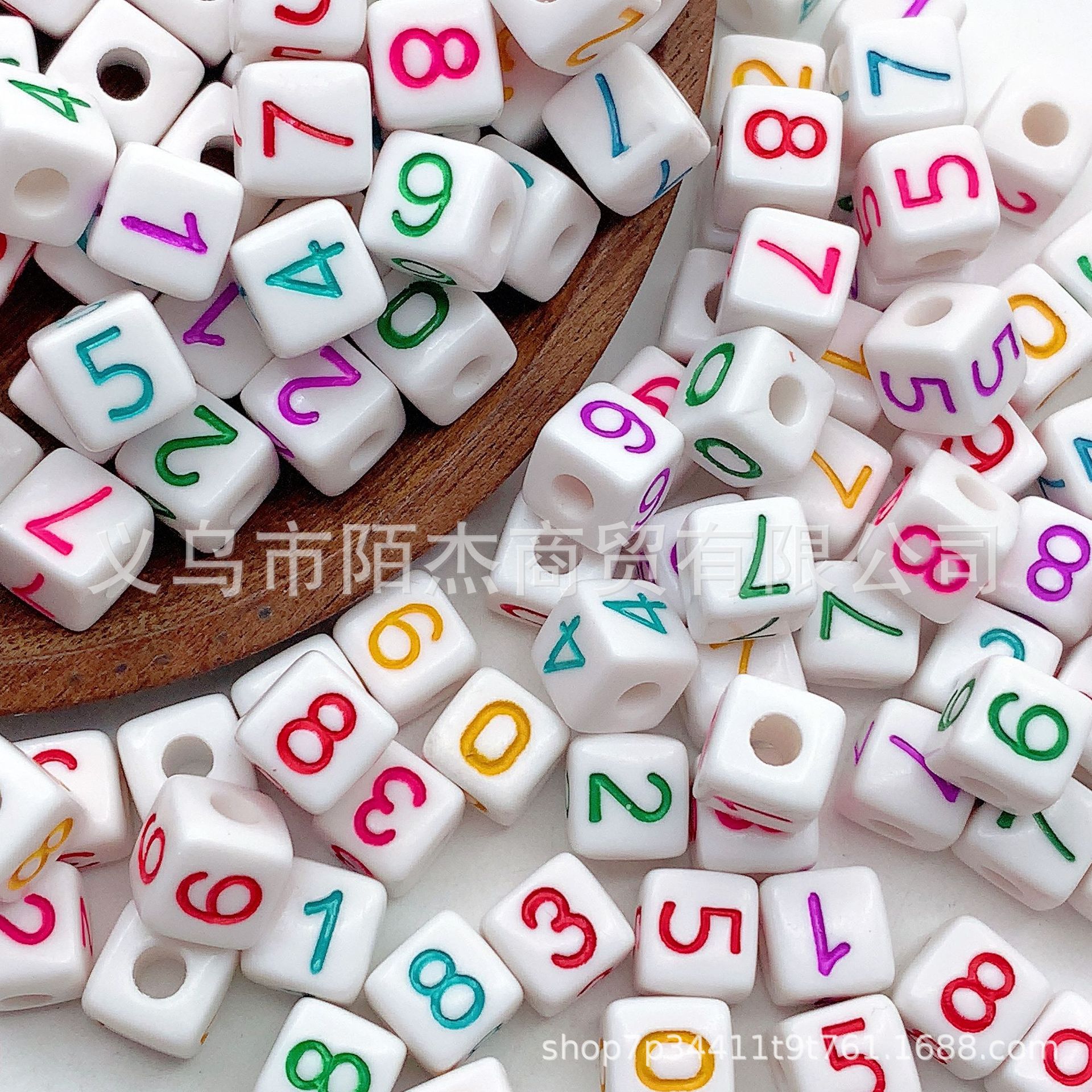 10mm cuadrado transparente acrílico letras perlas gran agujero perlas gelatina perlas dispersas accesorios de joyería para niños diy material de cuentas