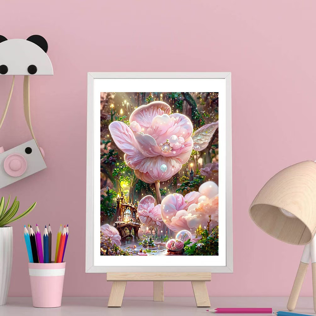 Flores paisajísticas llenas de diamante DIY pintura de diamante hecha a mano Rubik cuadrado conjunto de pegatinas de diamante cross-border DIY pintura de diamante hecha a mano