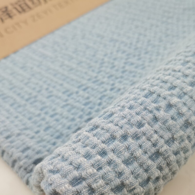 Jacquard Denim Fabric 10' Washed Cotton Denim Fabric Tweed Style Jacquard Plaid Denim Fabric