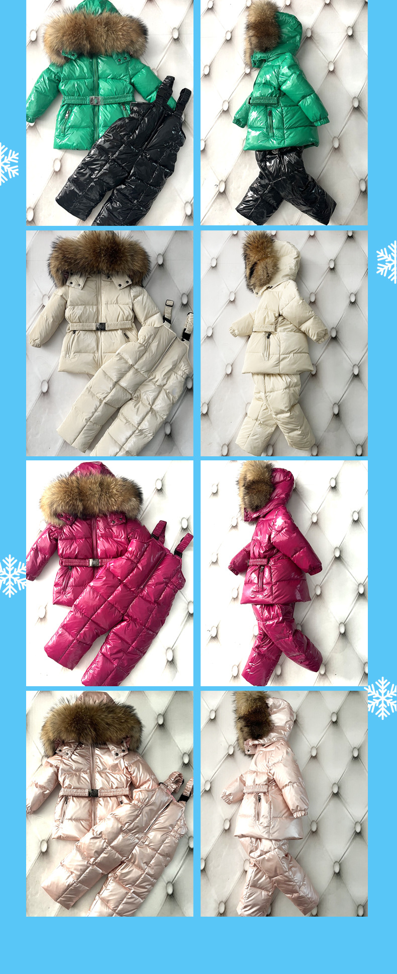 Roupas infantis jaqueta de penas tamanho grande pato branco grosso para baixo jaqueta infantil masculina e feminina_voghion.com