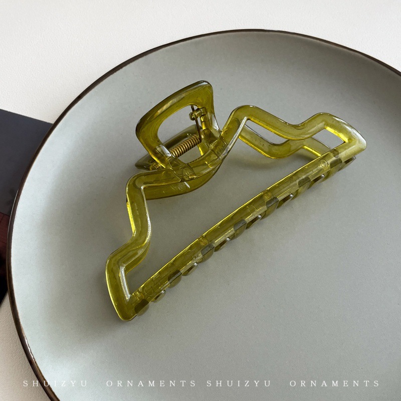 Clip de pelo marrón grande Nueva horquilla cuadrada accesorios para el cabello clip de horquilla simple Cabeza trasera clip de pelo clip de tiburón tocado