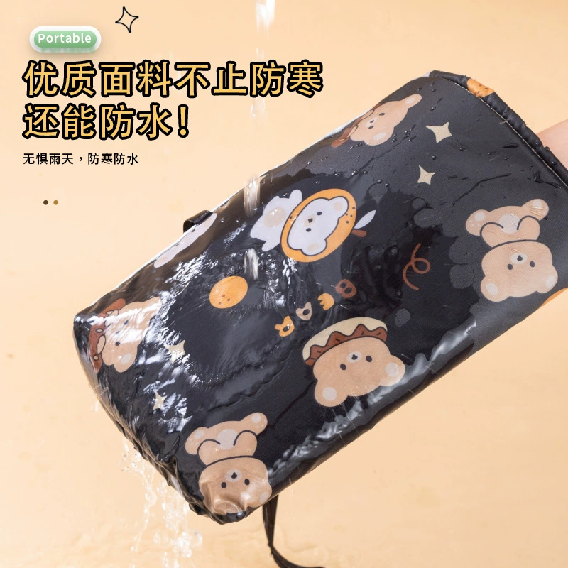 Keep warm electric car, winter gloves, windproof warm handle, hand cream for cycling