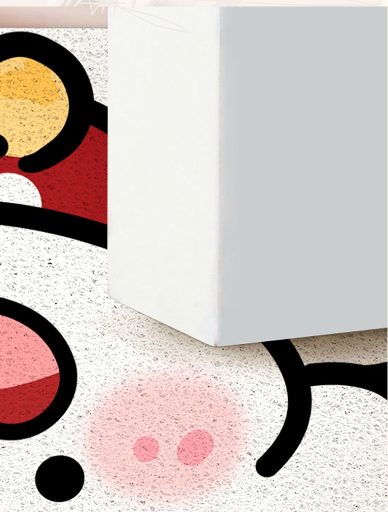 Silk Ring Entrance Door Floor Mat 2026 New Cartoon Kitty Cat Entrance Anti-Slip Door Mat Door Stain-Resistant Foot Mat