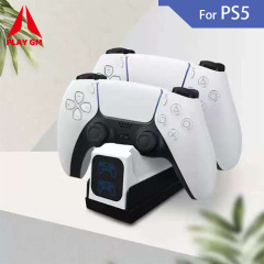 ライトスクリーンコンタクト付きPS5コントローラー急速充電充電器に適していますデュアルシート充電PS5ゲームコントローラー充電ベース