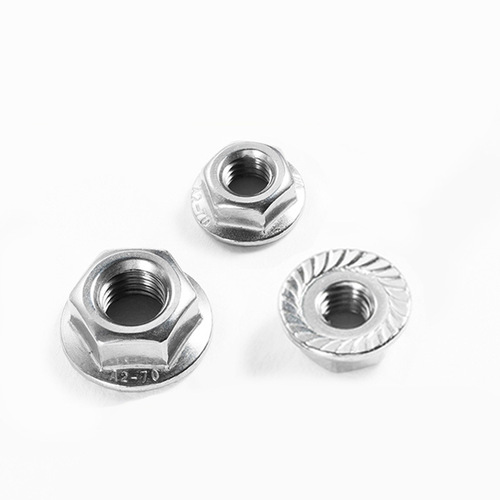 Aozhan 304 stainless steel DIN6923 flange hexagonal nut waxed lock worry-free anti-lock screw cap