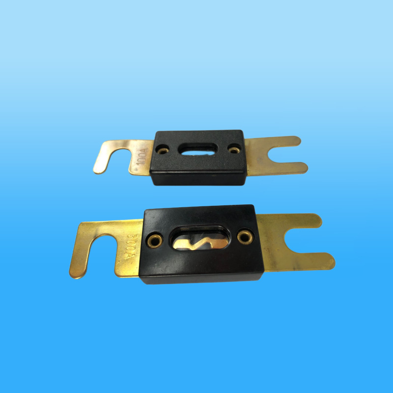 大号叉栓式汽车保险丝,60A-500A镀金镀镍32V螺栓式汽车总保险丝