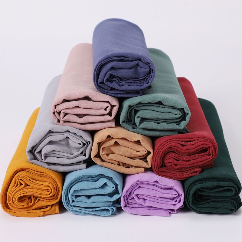 Foreign Trade Live Broadcast Single-Color Pearl Chiffon Long Scarf Shawl Malay Headscarf Ethnic Minority Veil North African Headscarf Foreign Trade Live Broadcast Single-Color Pearl Chiffon Long Scarf Shawl Malay Headscarf Ethnic Minority Veil North African Headscarf