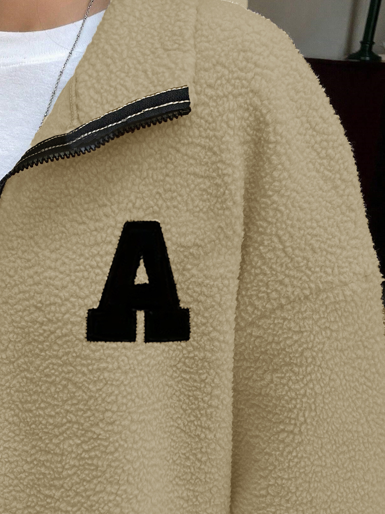 Sweatshirt Polar Fleece Autumn Winter Loose Long Sleeve Sweatershirt Half Zipper