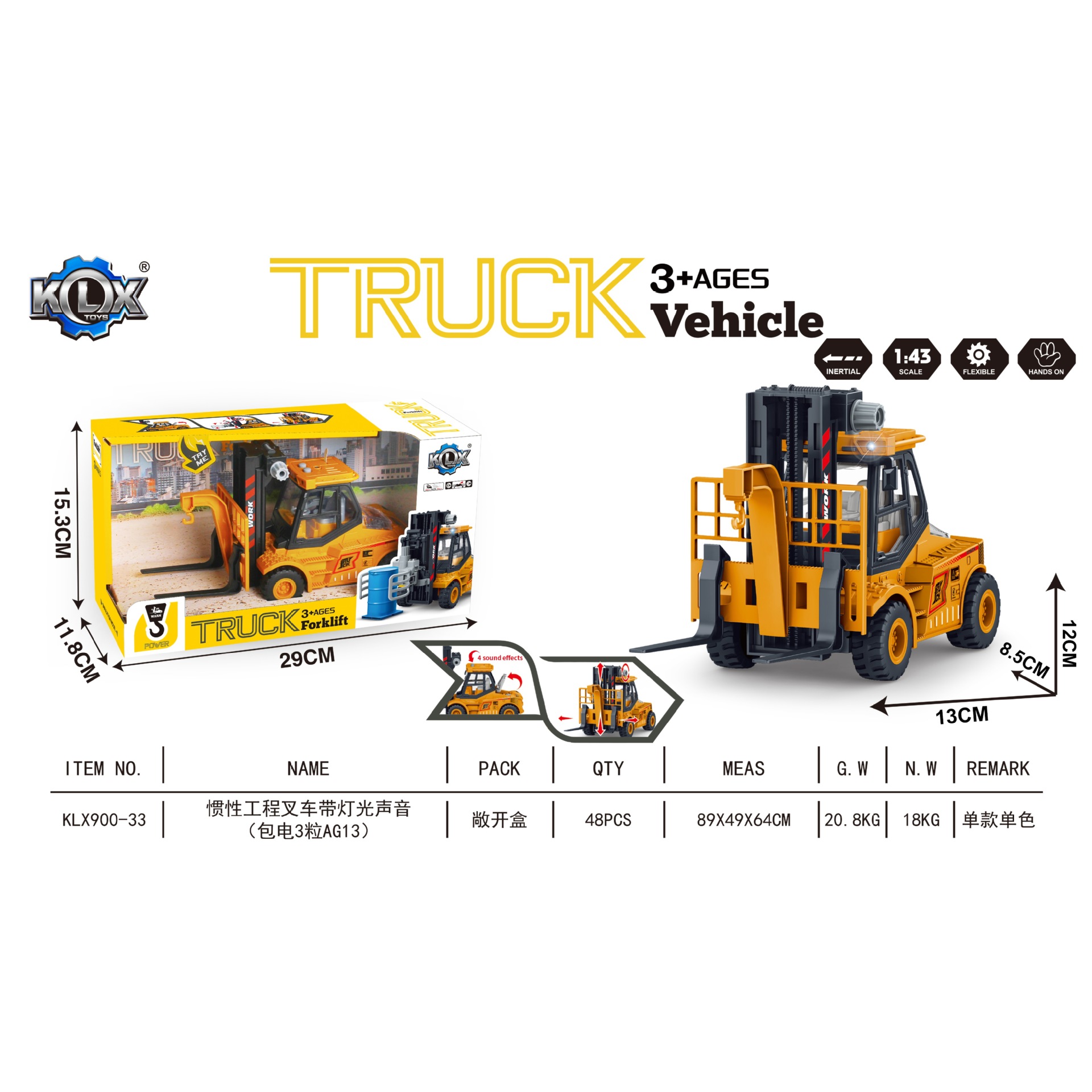Camión de ingeniería inercial para niños, excavadora de juguete, excavadora, carretilla elevadora, carretilla elevadora, modelo de automóvil, excavadora de niño