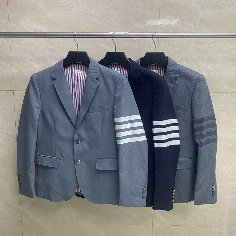 Tb Factory Direct Sales Classic Yarn-Dyed Four-Bar Lapel Suit for Men and Women, Casual and Comfortable Slim Suit Jacket Tb Factory Direct Sales Classic Yarn-Dyed Four-Bar Lapel Suit for Men and Women, Casual and Comfortable Slim Suit Jacket