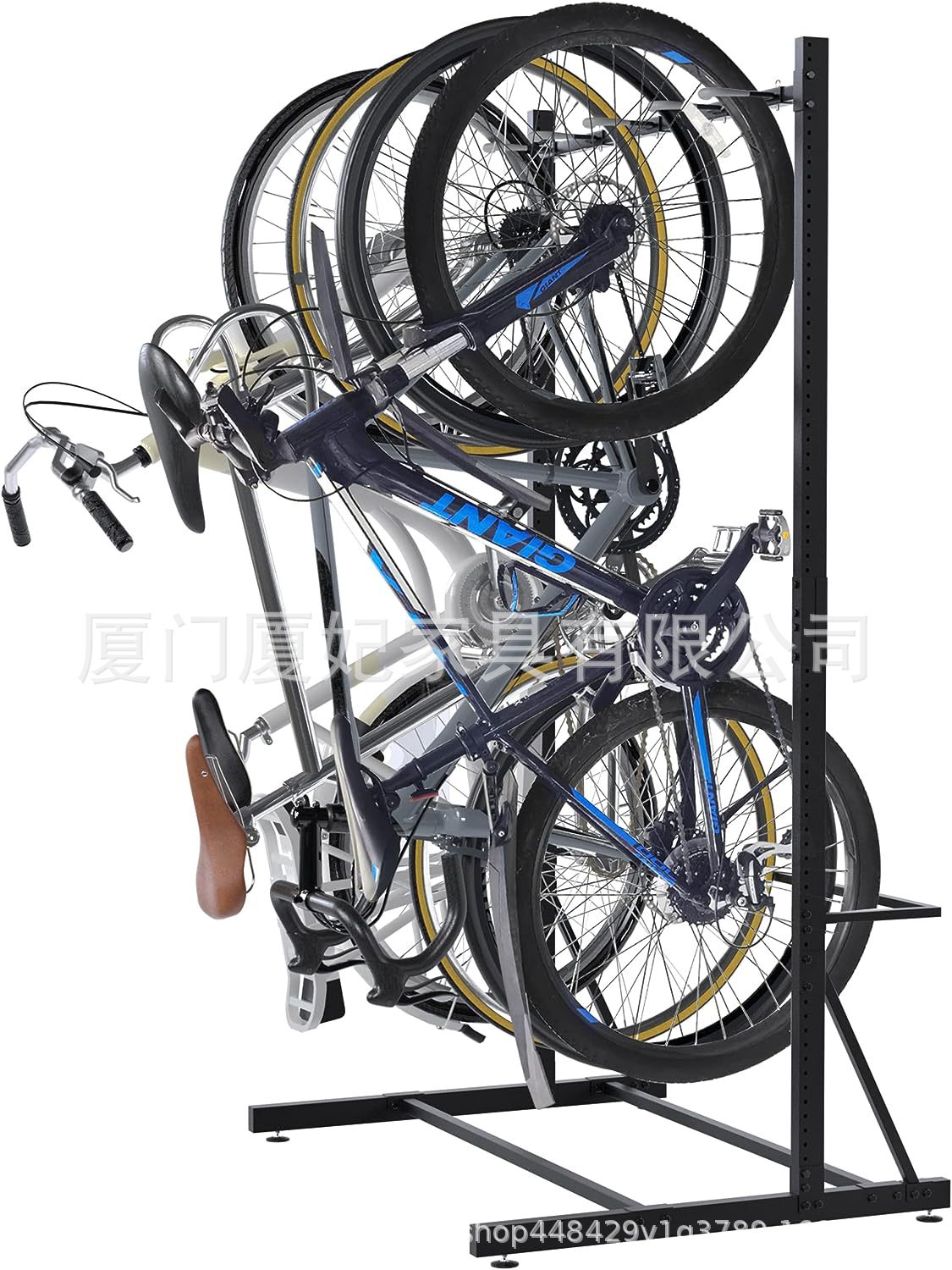 Bicycle Parking Rack for Multiple Road Bikes and Mountain Bikes, Sturdy and Adjustable Metal Display Stand for Cross-Border Use