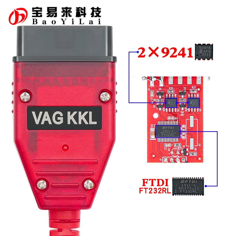 VAG KKL 409 для Volkswagen 409,1 Dual Real 9241A красная доска диагностическая линия FT232RL
