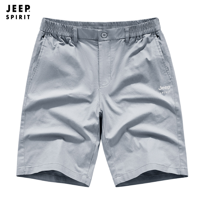 Jeep Spirit Shorts Men's Summer New Casual Loose Breathable Pure Color Sports Pants Zb1108A