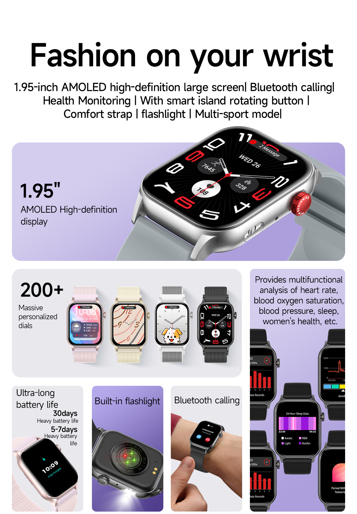 Smartwatch kr86 amoled hd com bluetooth chamadas e leitor música_voghion.com