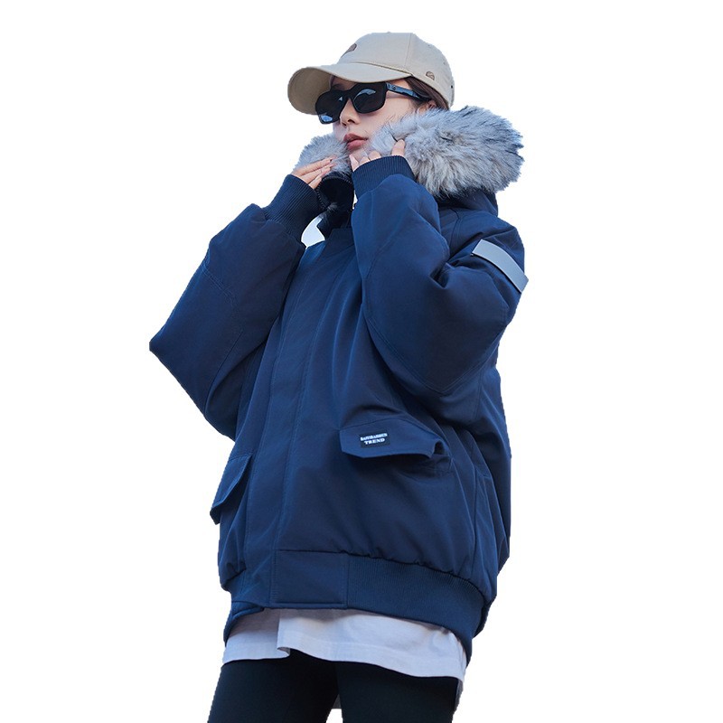 Chaqueta de algodón de pluma para mujeres invierno 2025 nuevo estilo de ropa de algodón de carga europea chaqueta de algodón gruesa chaqueta de moda suelta coreana image 5