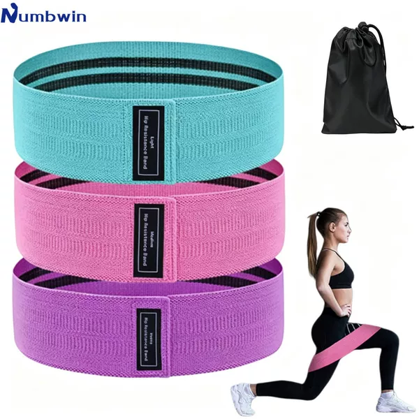 Numbwin Squat Yoga Resistance Band Latex Butt Circle Squat Butt Training Loop Elastic Band Resistance Band Set