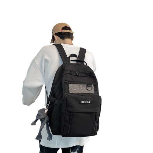 Backpack for Boys with Ins Korean Style, Origin, Ulzzang, Girl High School, College Students, Versatile, Large Capacity, Multi-layer, Double Shoulder Bag