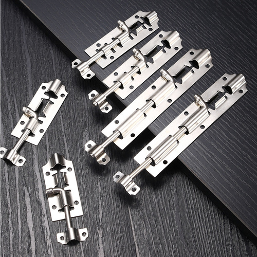 Stainless steel ordinary latch open latch ordinary door latch wooden door lock bathroom door old-fashioned left and right door bolts
