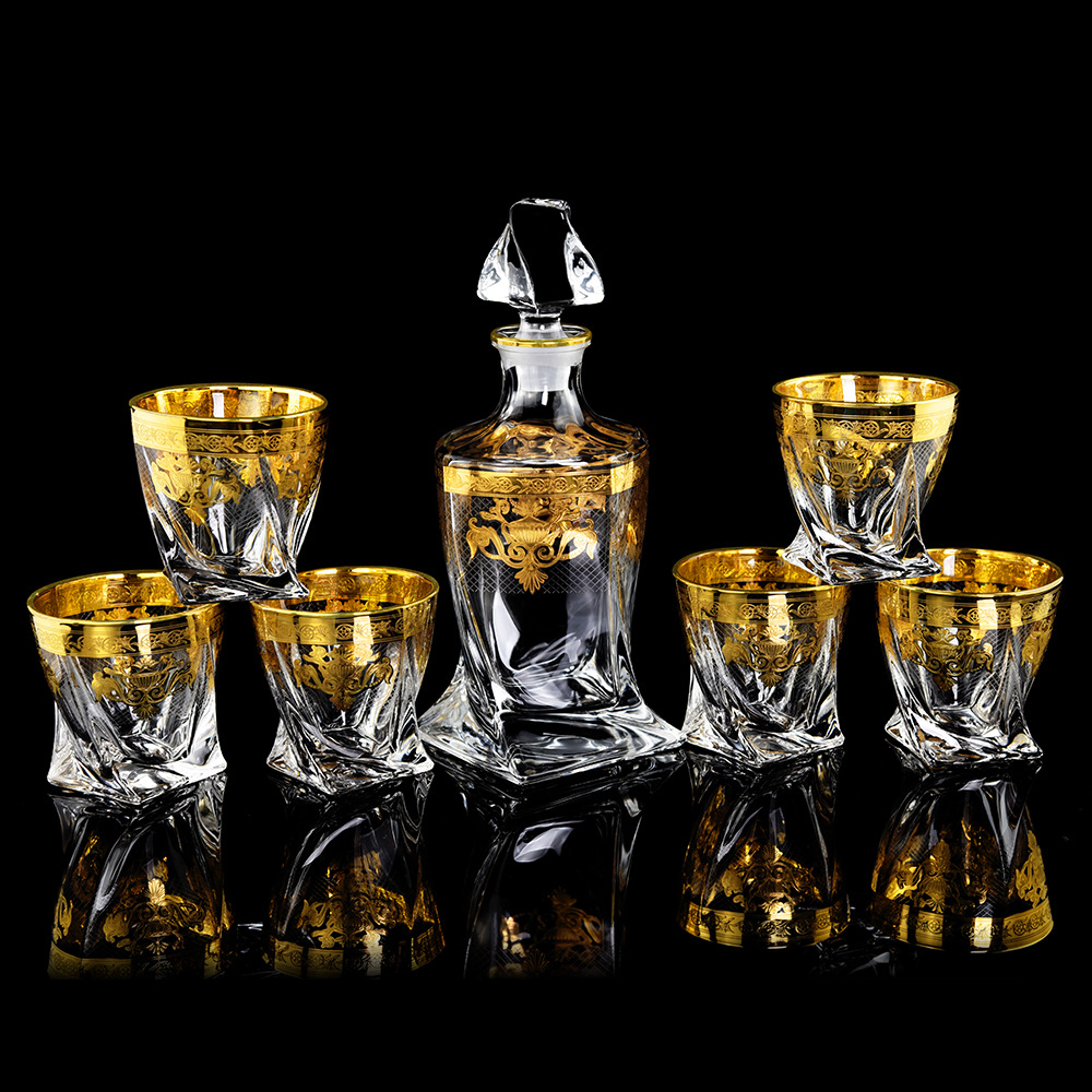 欧式威士忌酒杯套装 酒吧专用奢华酒具摆件 创意古典红酒酒具套装
