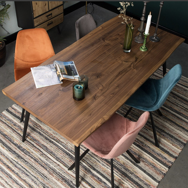 北欧家用实木餐桌 小户型轻奢餐桌椅组合 现代简约客厅长方形桌子