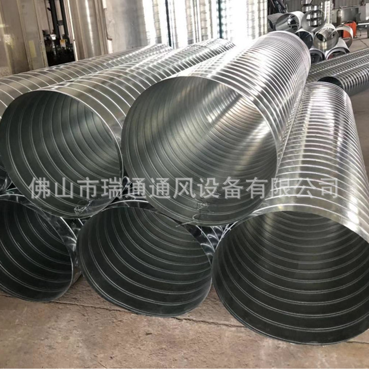 广西贺州螺旋风管厂家直供镀锌螺旋风管 除尘通风排气风管