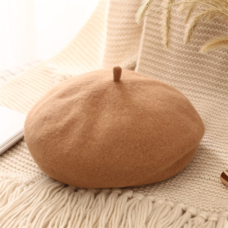 Caqui-lana (boina) + ajustable / 2-8 años de edad (circunferencia de la cabeza 48-52cm)