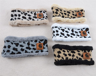 Trendy Brand Knitted Wool Headband Leopard Print Plush Warm Sports Casual Headband Headband for Women