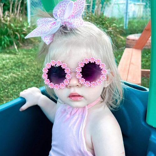 Children's new sunglasses, cute sunglasses, sunshades, sunflowers, girls, baby girls, anti-UV tide sunglasses