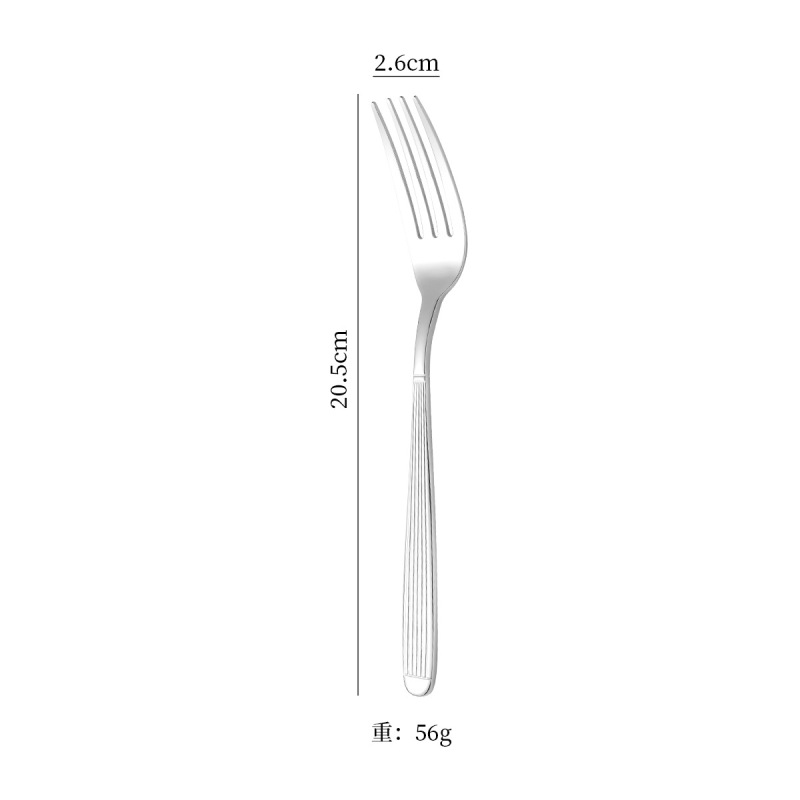 クロスボーダー新品304ストライプステンレスローマ柱食器鏡面ナイフフォーク洋食ステーキスプーンフォークセット|undefined