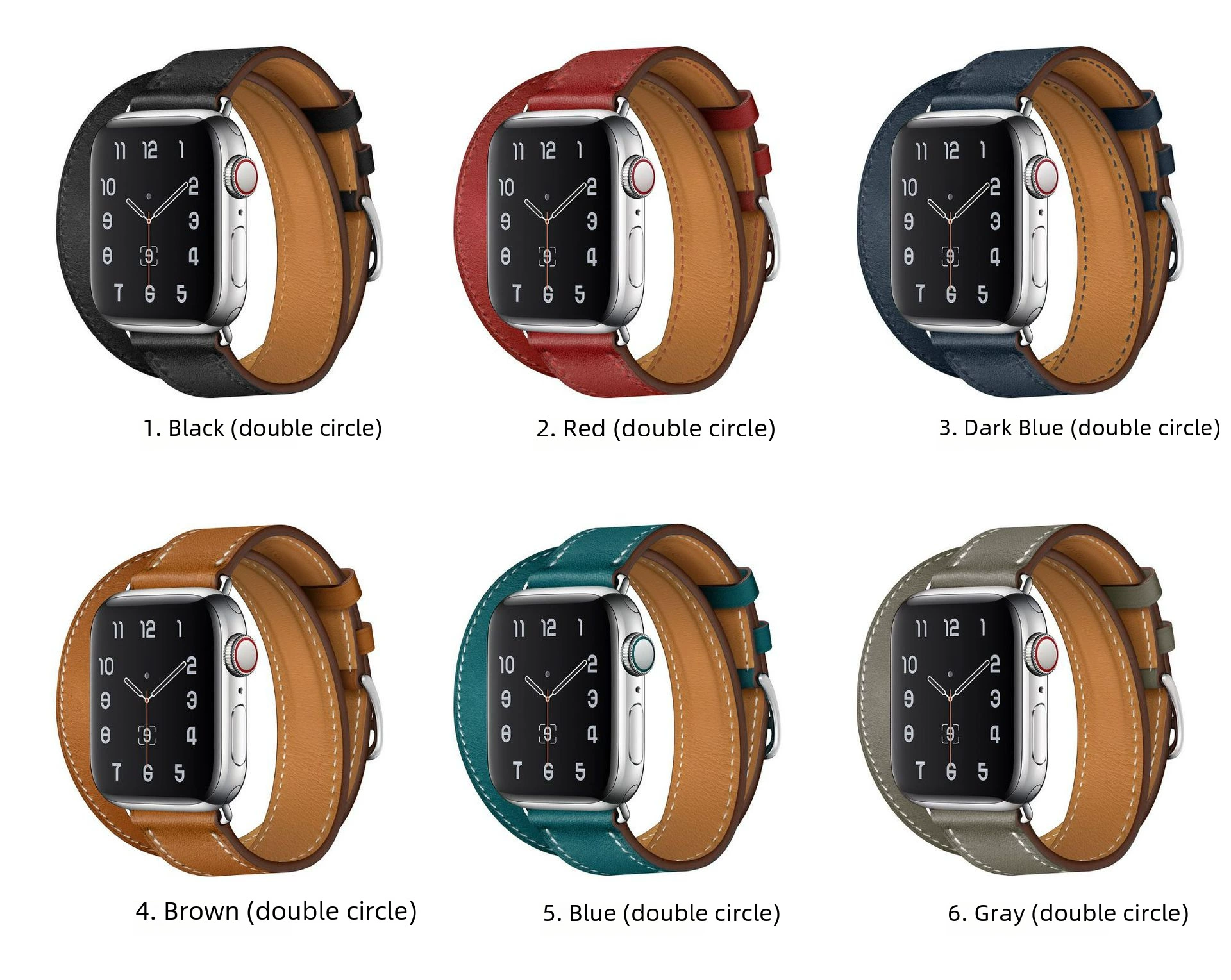 Apple, длинный кожаный ремешок для часов, воловья кожа
