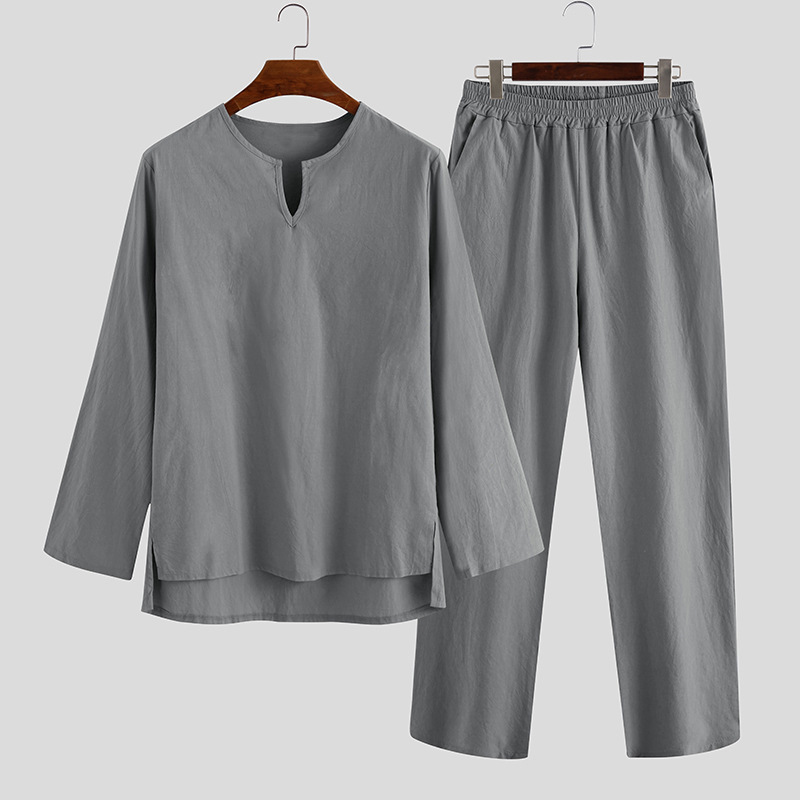 Men's Solid Color Pants Sets Men's Clothing display picture 1