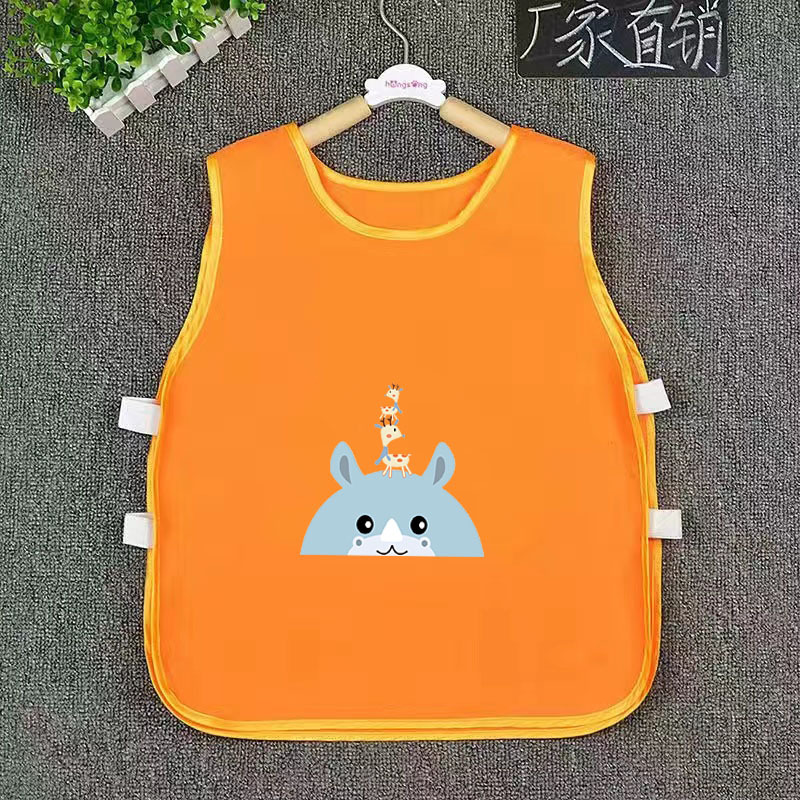 Preschool printed vest school activity jacket children waterproof printed apron art room painting clothes logo wholesale