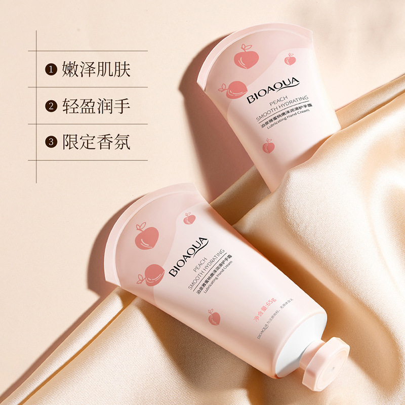 Boquanya melocotón tierno hidratante crema de manos suave con regalo de mano hidratante Otoño e Invierno anti-agrietamiento crema de manos al por mayor image 3