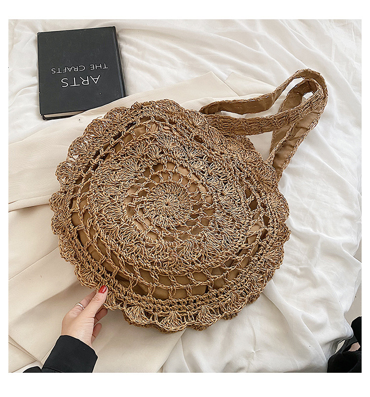 Borsa a tracolla da donna in paglia intrecciata per il mare_voghion.com