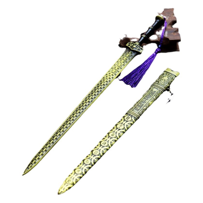 58 см древний знаменитый меч древний костюм Hanfu Sabre COS Qin Wang меч Hanjian сплав модель оружия детская игрушка меч