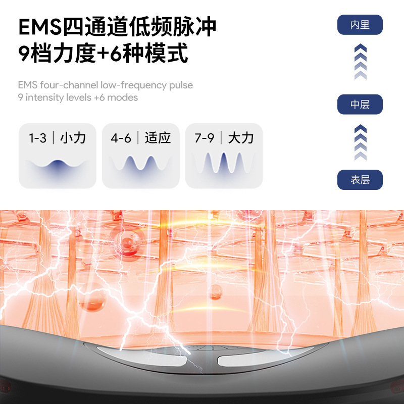 腰部按摩仪跨境护腰震动多功能充电加热腰椎曲度脉冲腰部按摩器|undefined