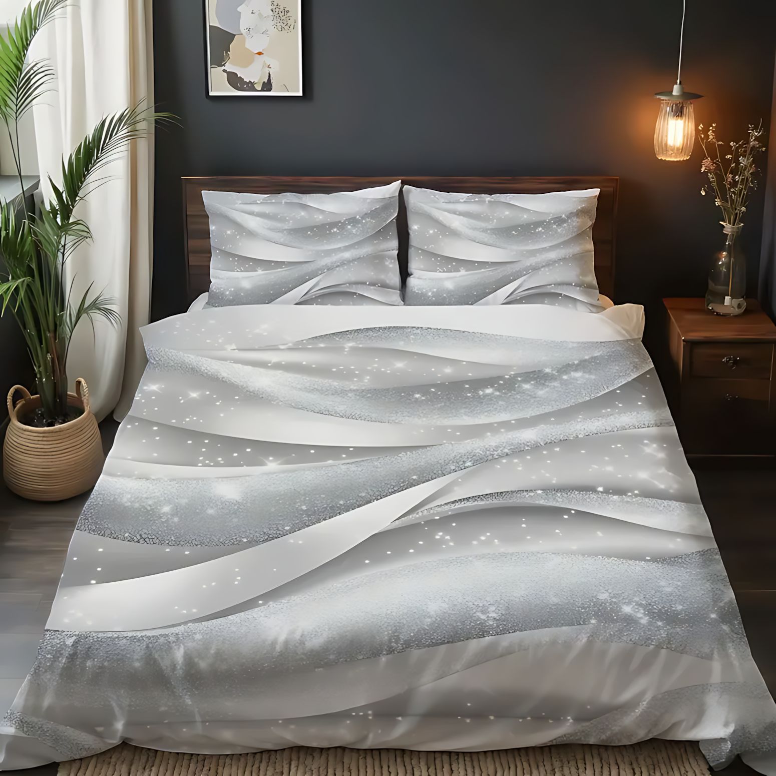 TEMU / JIT comercio exterior transfronterizo para tela brillante impresión digital de alta definición set de edredón