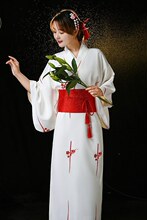 神明少女和服中国风古装COS装孕妇摄影服装剧本杀密室npc服装