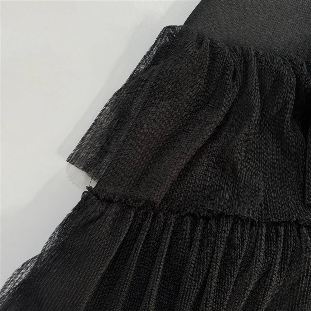 Special Interest Design Rhinestone Tube Top Bandage Dress Sexy Mesh Stitching Maxi Dress Party Dress