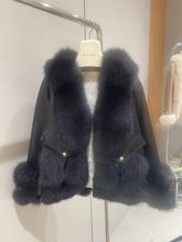狐狸毛皮草外套女冬季皮毛一体海宁皮衣真皮羽绒服中长款特价福利