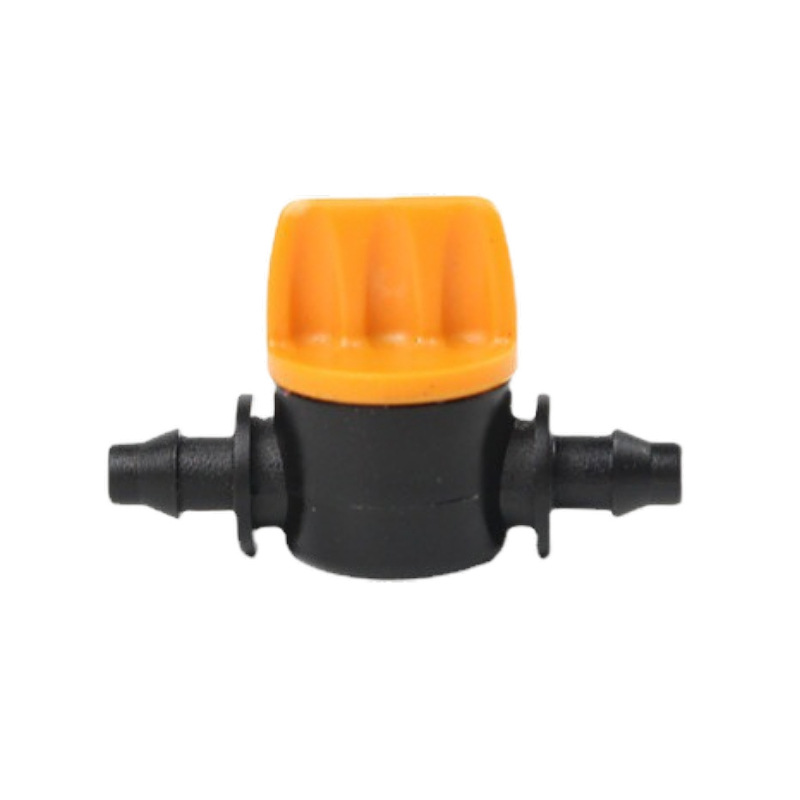47 capilar doble púas mini válvula boca plana 6mm a través de válvula de interruptor de jardín accesorios de conector de regador automático