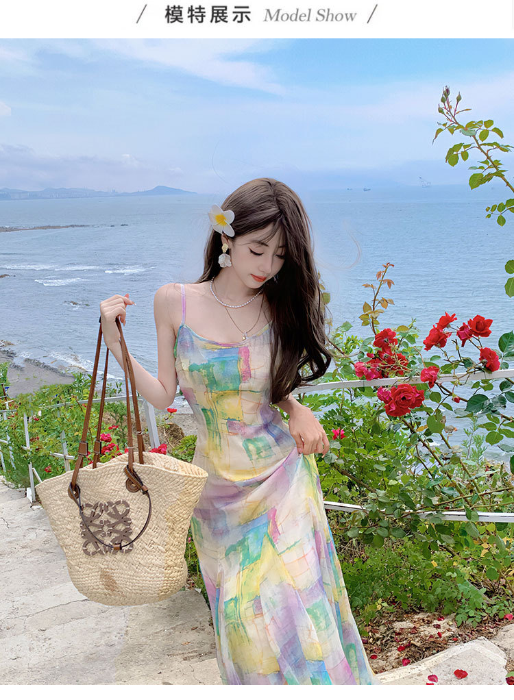 F6217 650K ÁO HAI DÂY NỮ SHETDT HAI DÂY HỞ VAI THỜI TRANG NỮ ĐỒ ĐI BIỂN VÁY MAXI G02 SẢN PHẨM MỚI