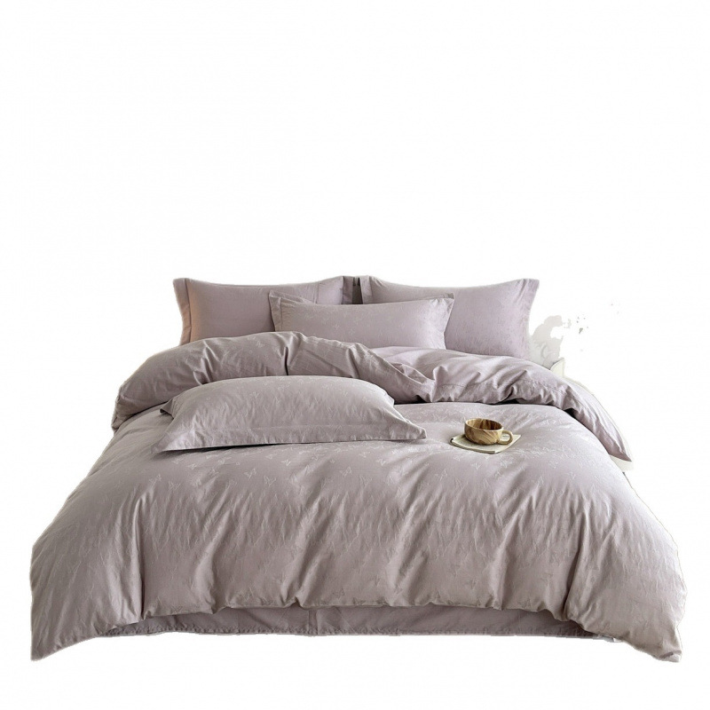 Luxury Satin Jacquard Bedding Set Pure Cotton Four-piece Bedding_voghion.com